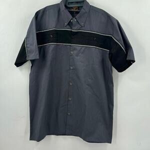 NWT Milwaukee leather gray and black cotton heavy duty garage shirt 
3XL